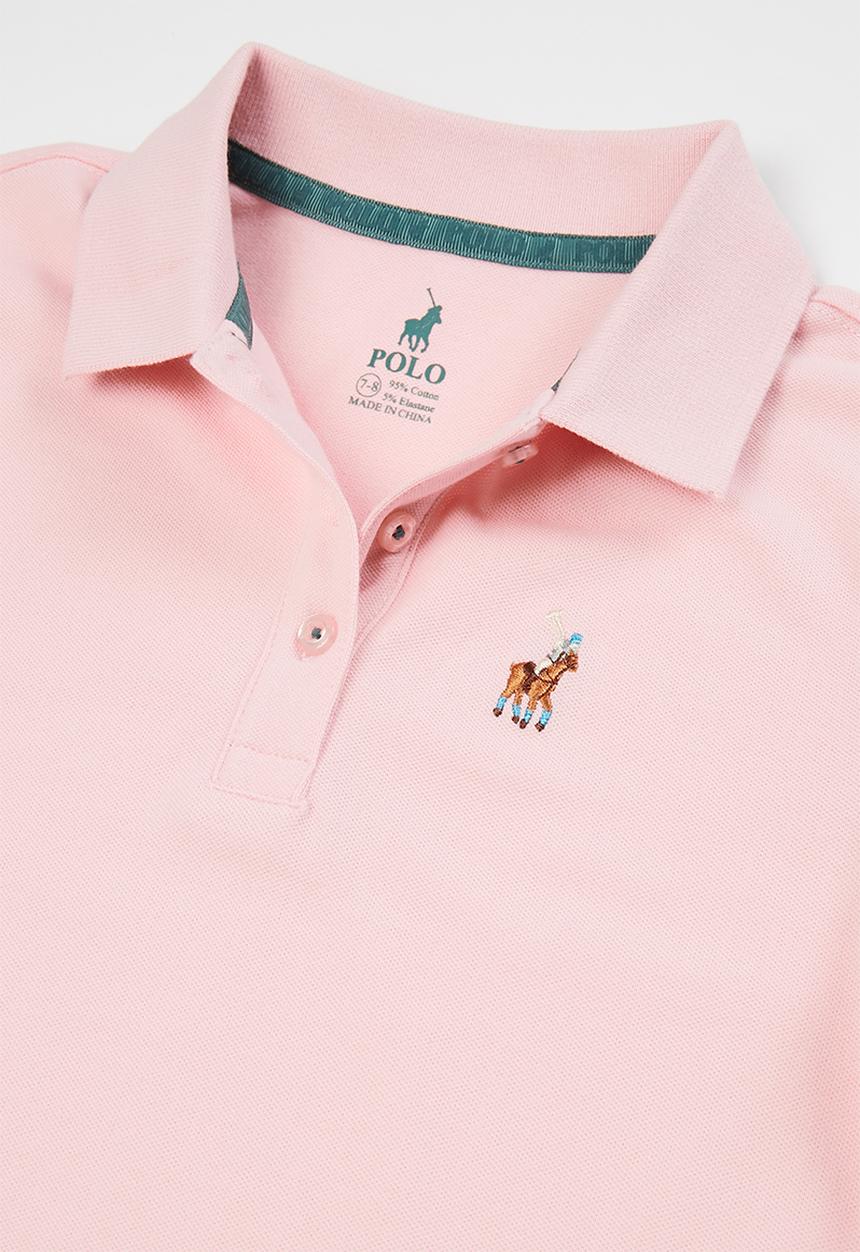 POLO - Girls nina short sleeve golfer - pink