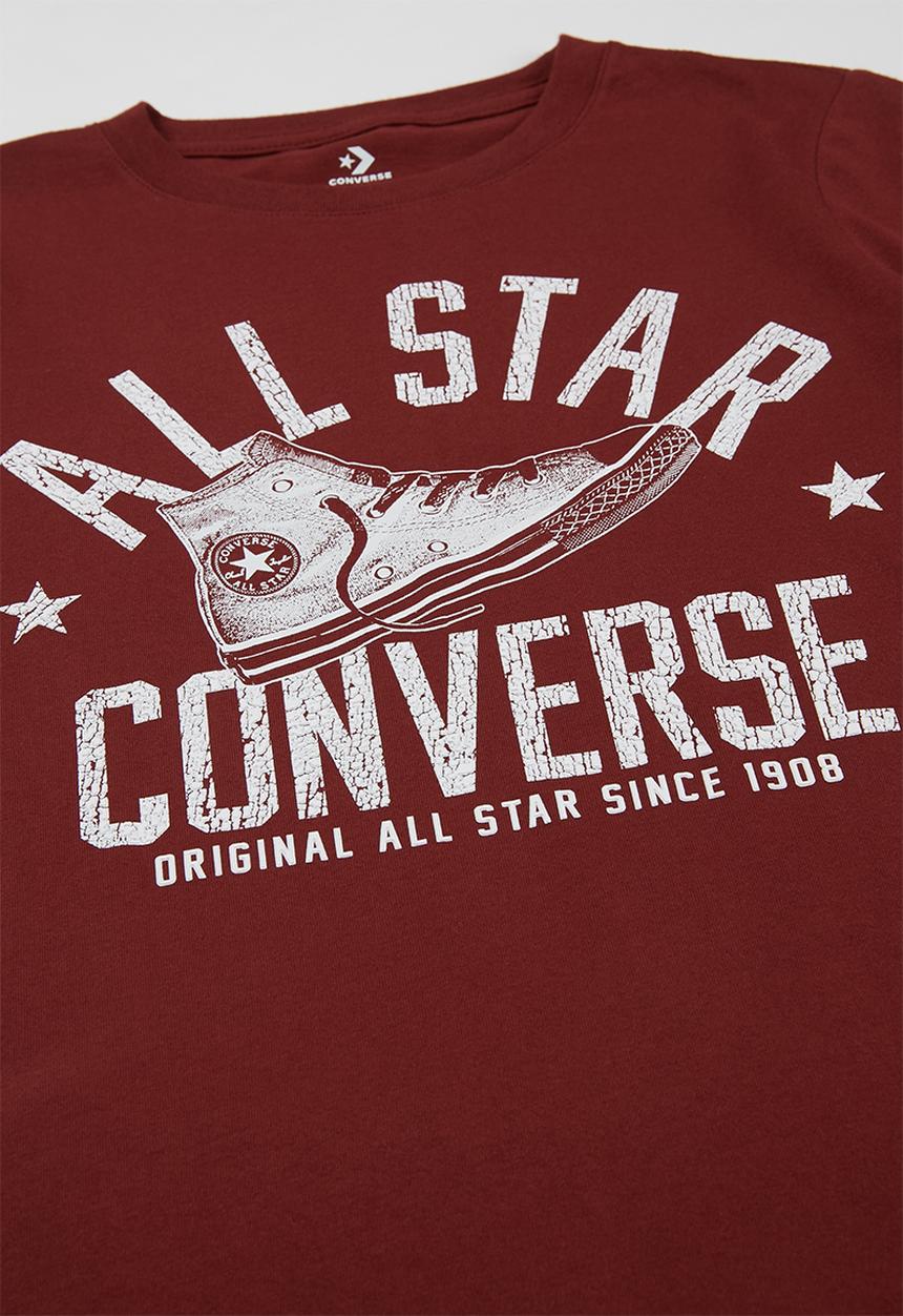 Converse - Converse boys collegiate shoe tee - burgundy 