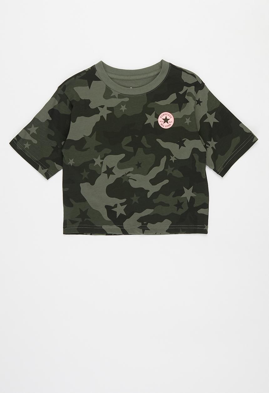 Converse - Converse girls camo aop boxy tee - khaki 