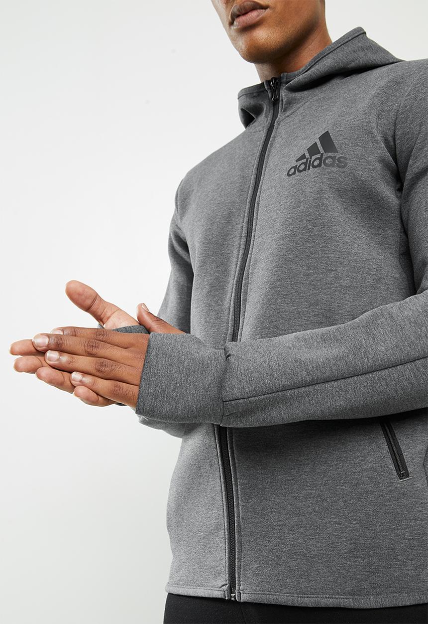 adidas Performance - Mt fz hd hooded track top - grey