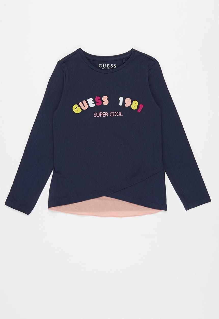 GUESS - Girls guess branded tee - navy
