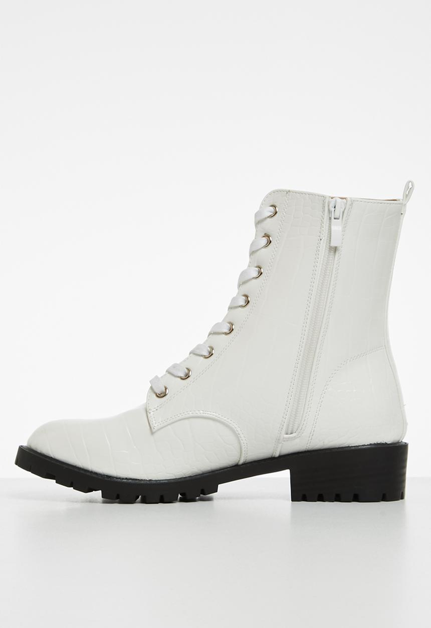 Madison® - Pat combat boot - white