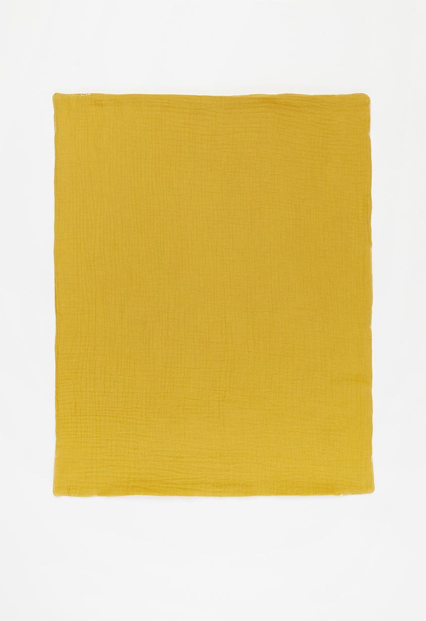 Baby Star - Double layer muslin swaddle - mustard