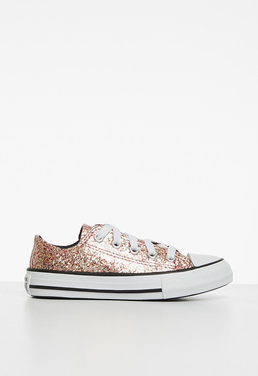 Converse - Chuck Taylor all star coated glitter ox - bright coral