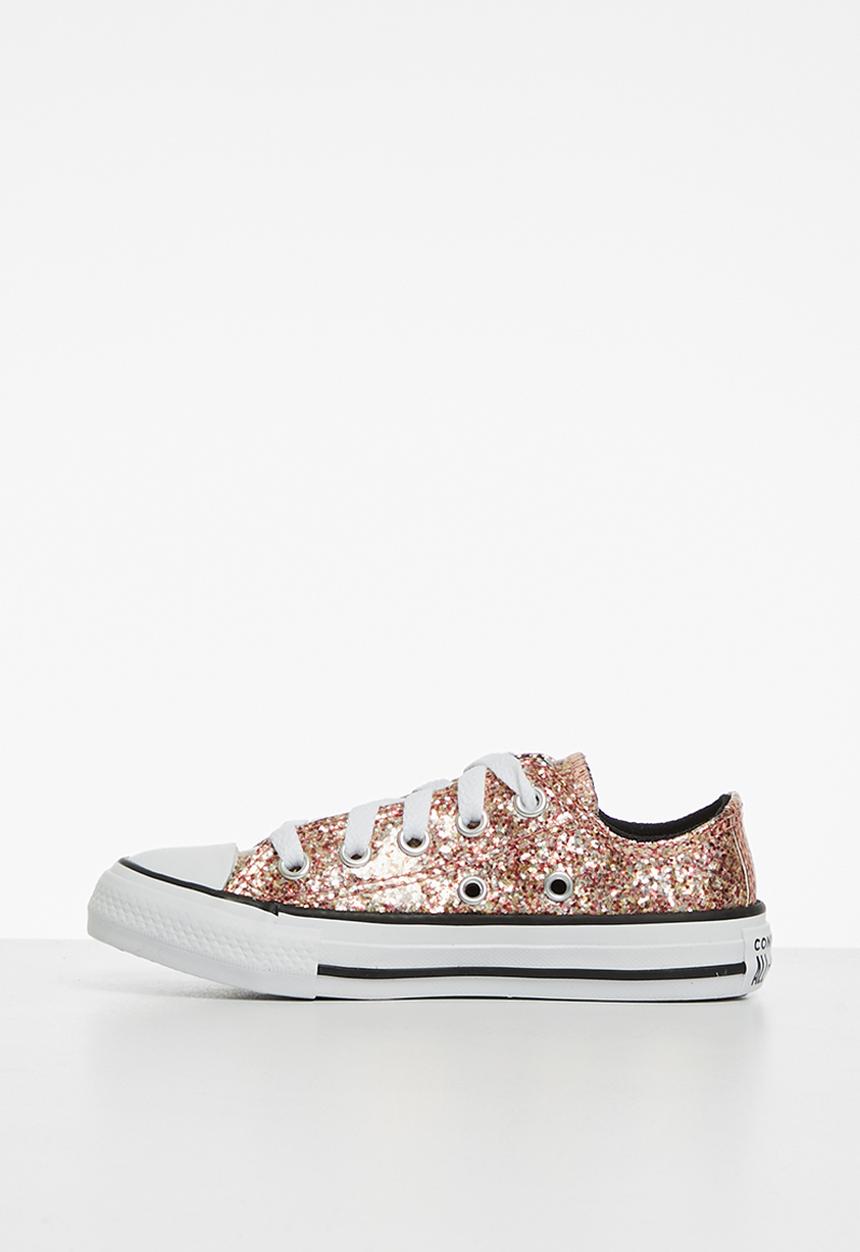 Converse - Chuck Taylor all star coated glitter ox - bright coral