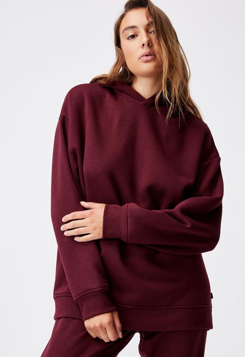 Cotton On - Lifestyle oversized hoodie - mulberry
