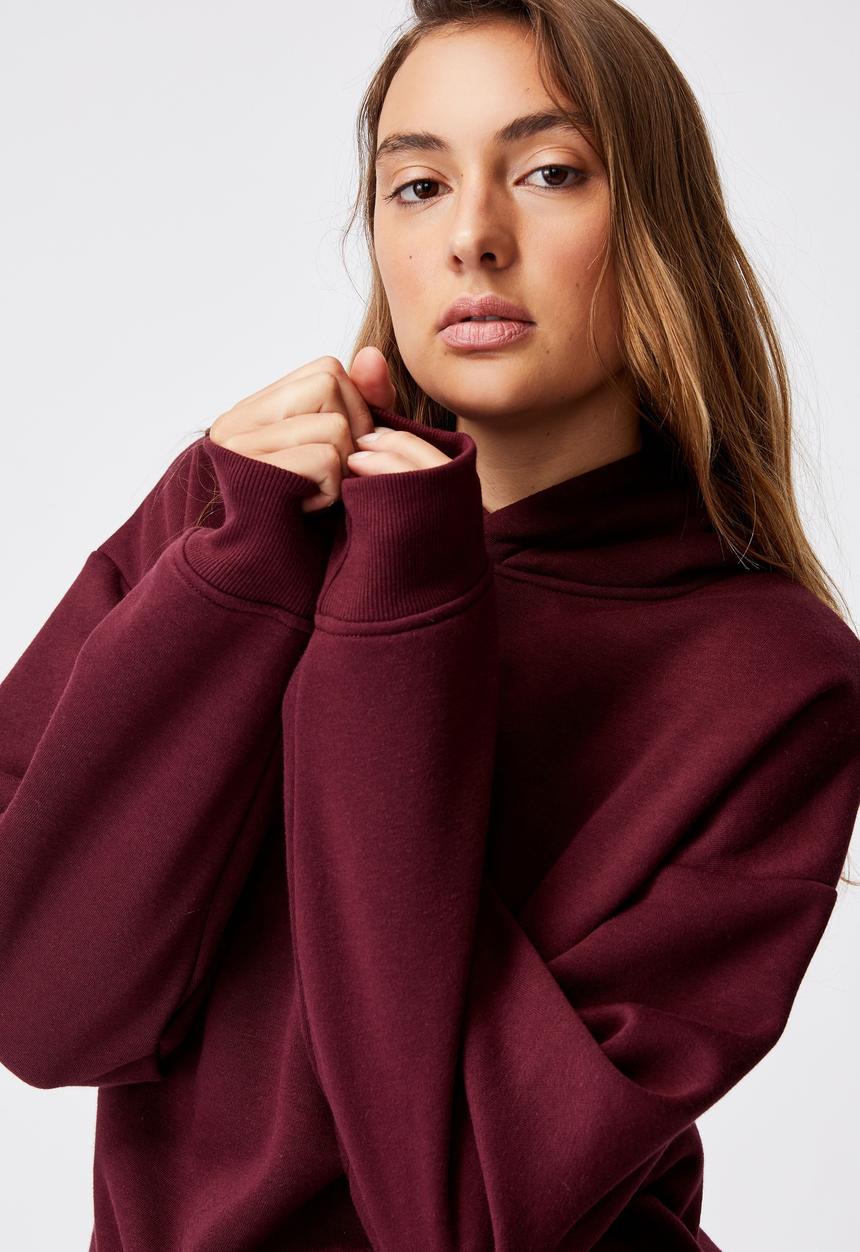 Cotton On - Lifestyle oversized hoodie - mulberry