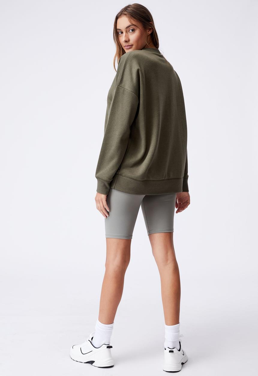 Cotton On - Lifestyle long sleeve crew top - khaki 