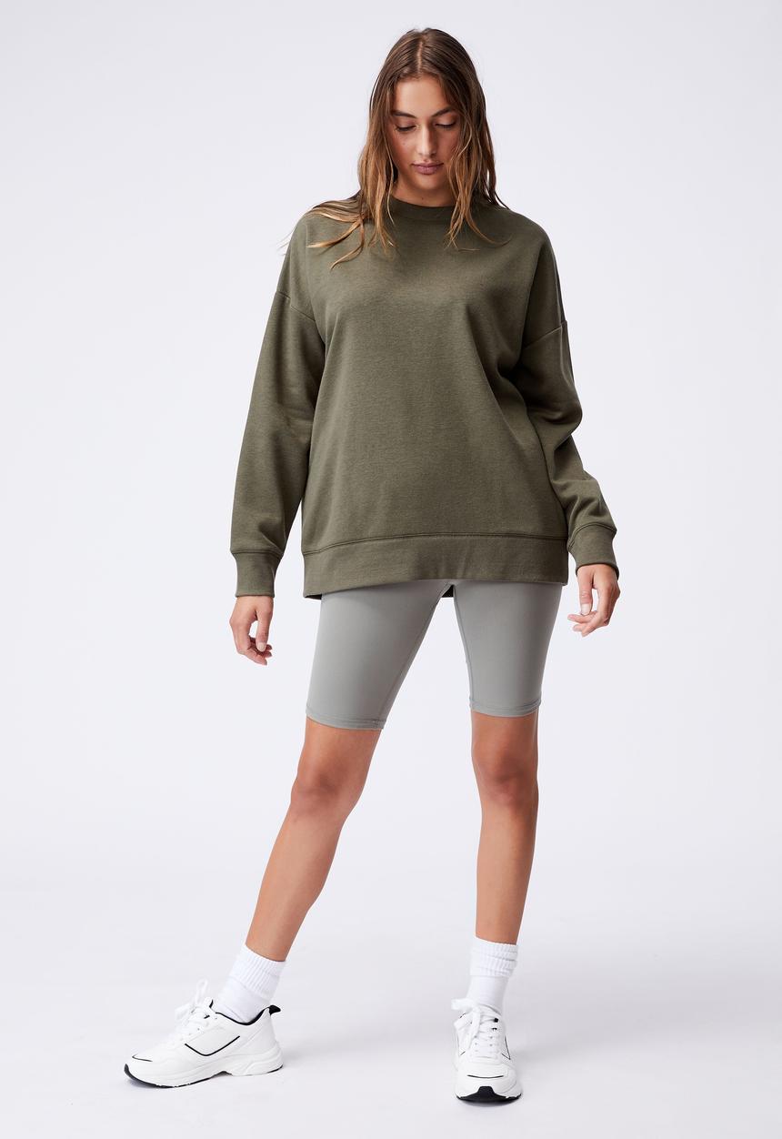 Cotton On - Lifestyle long sleeve crew top - khaki 