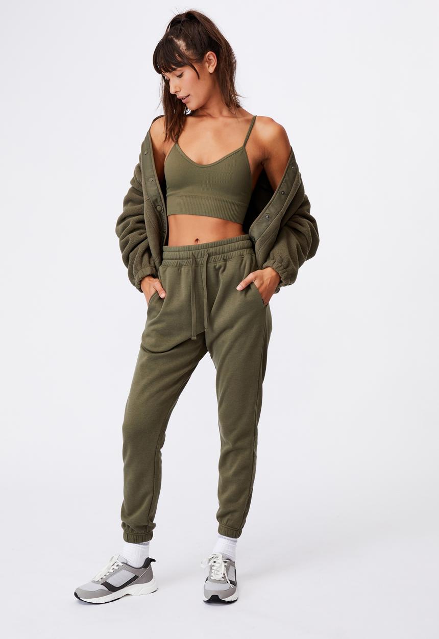 Cotton On - Lifestyle gym track pant - khaki 