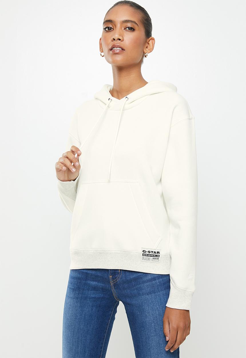 G-STAR - Premium core hooded sw wmn long sleeve - milk