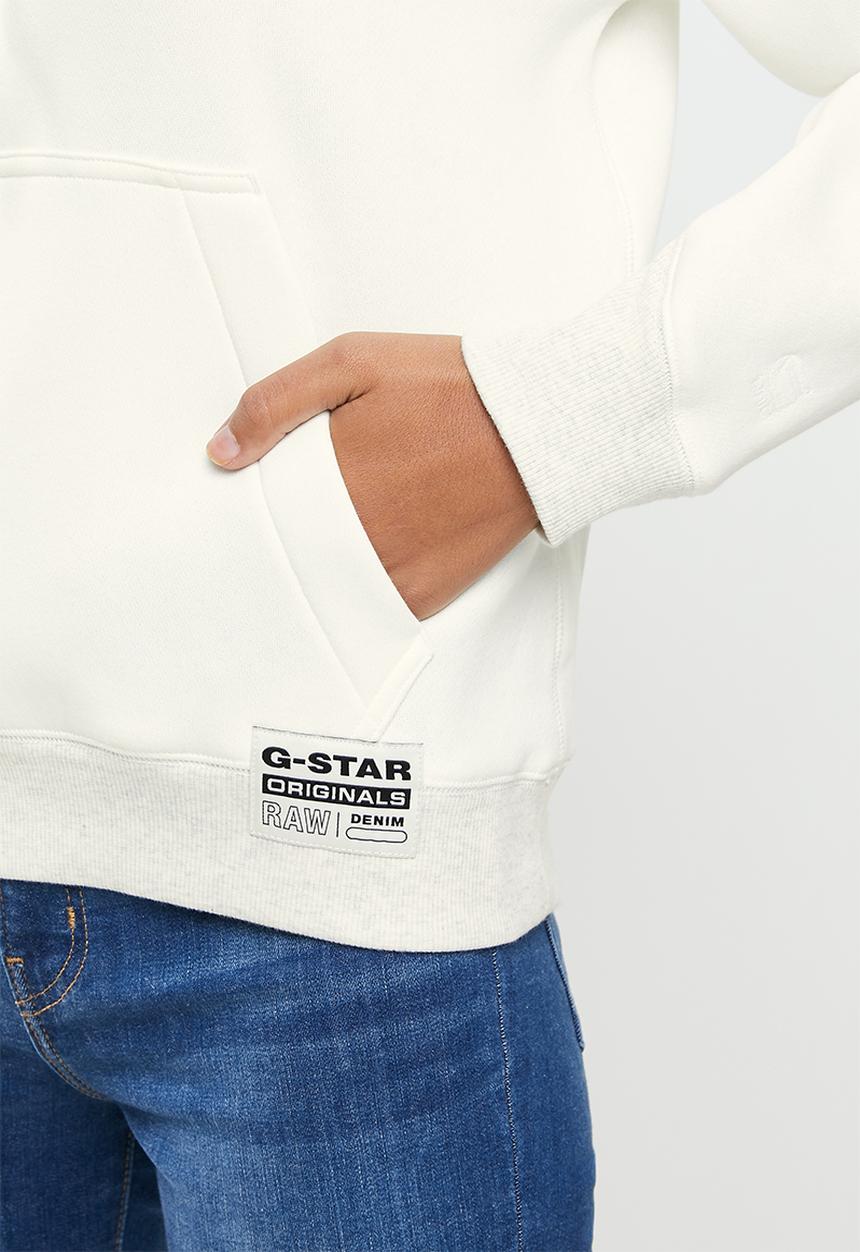 G-STAR - Premium core hooded sw wmn long sleeve - milk