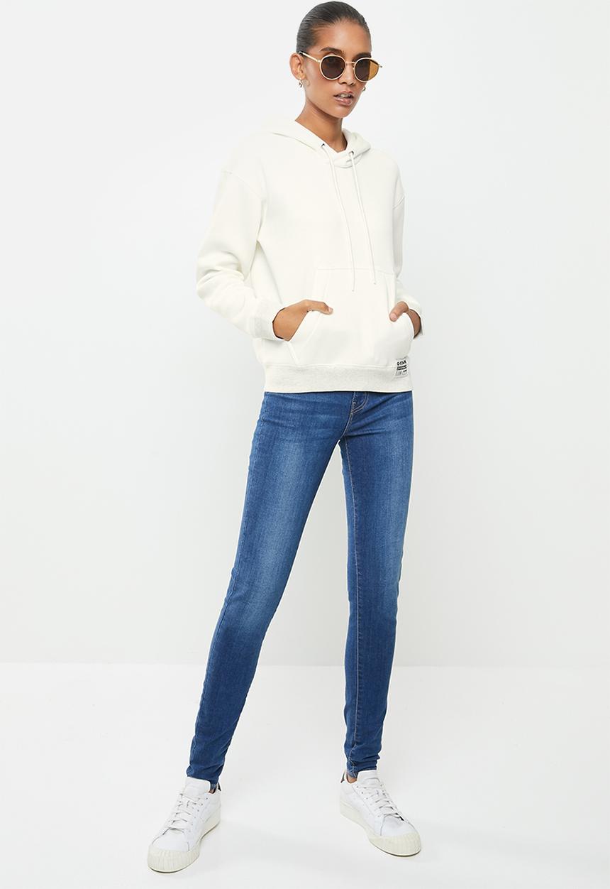 G-STAR - Premium core hooded sw wmn long sleeve - milk