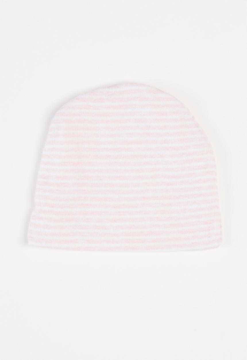Pop Candy - 2 Pack stripe beanie - pink & white