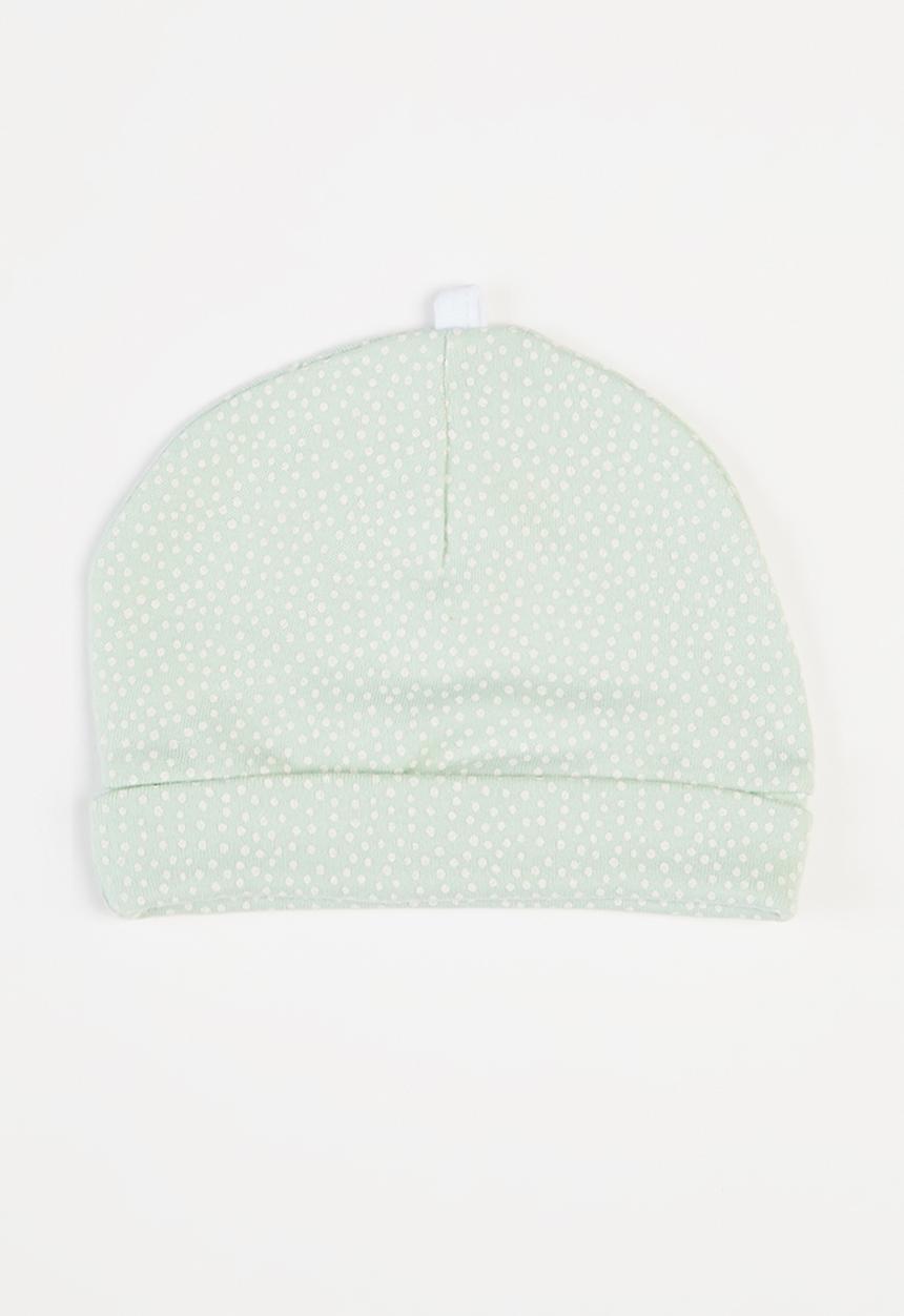 Superbalist Kids - Baby girls 2 pack printed beanies - green & white