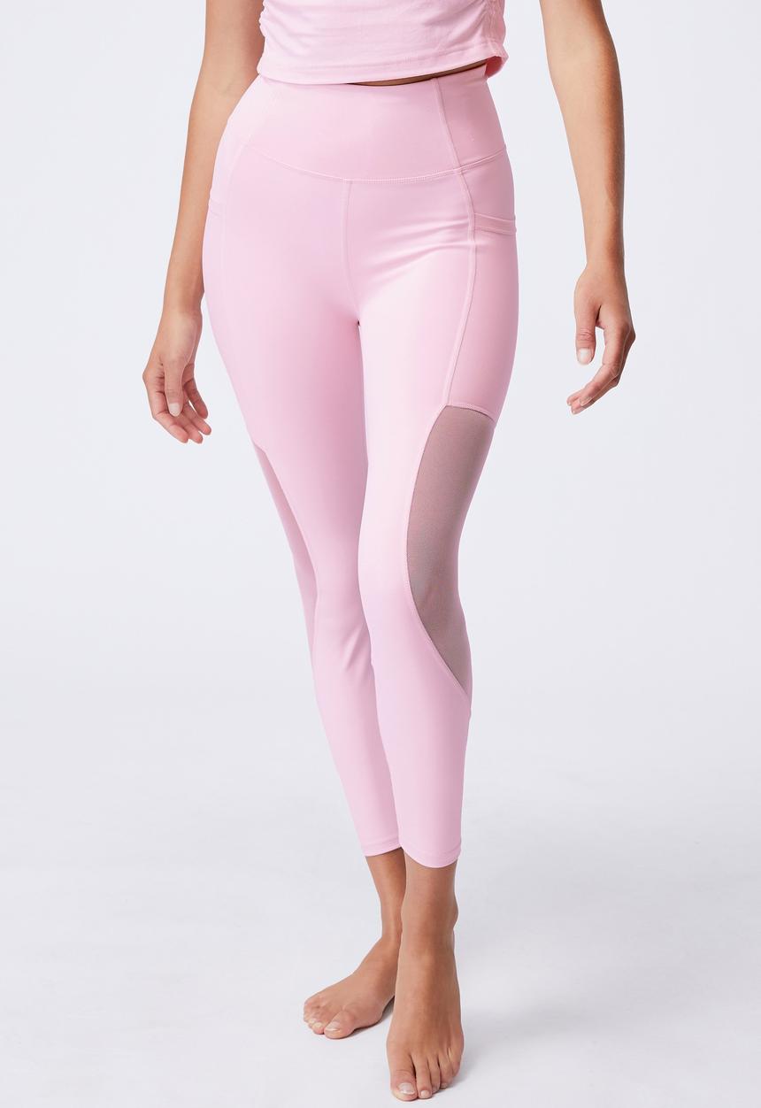 Cotton On - Booty mesh 7/8 tight - pink sherbet