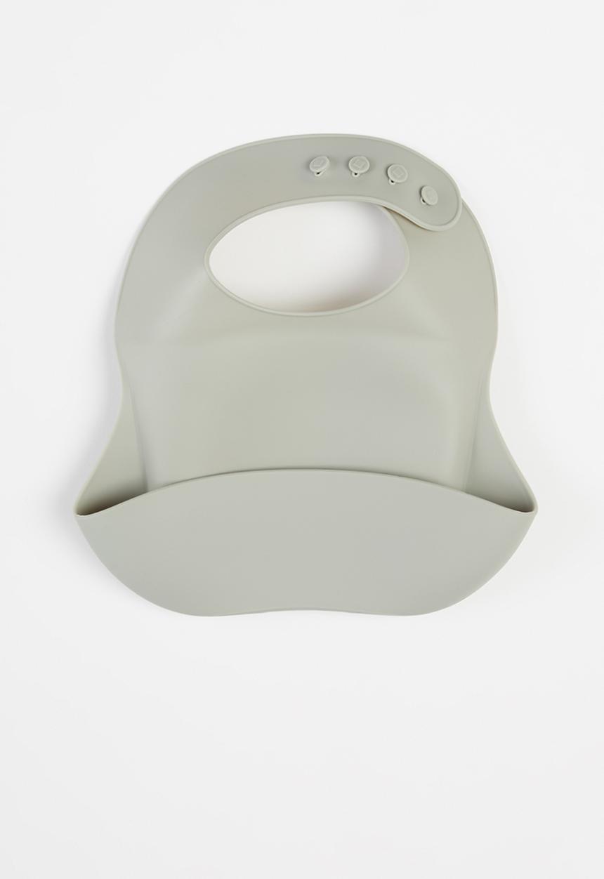 Baby Star - Silicone bib - grey