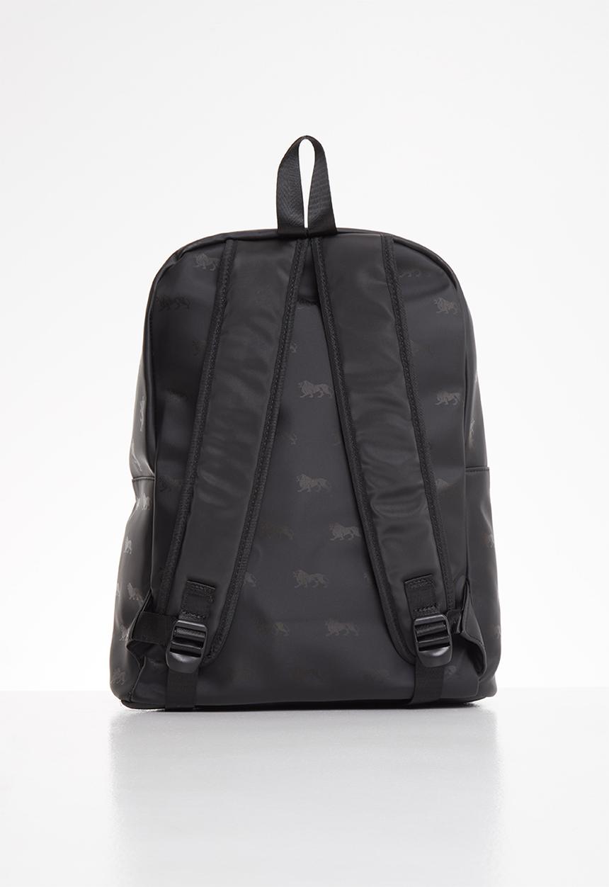 Lonsdale - Stripe backpack - black