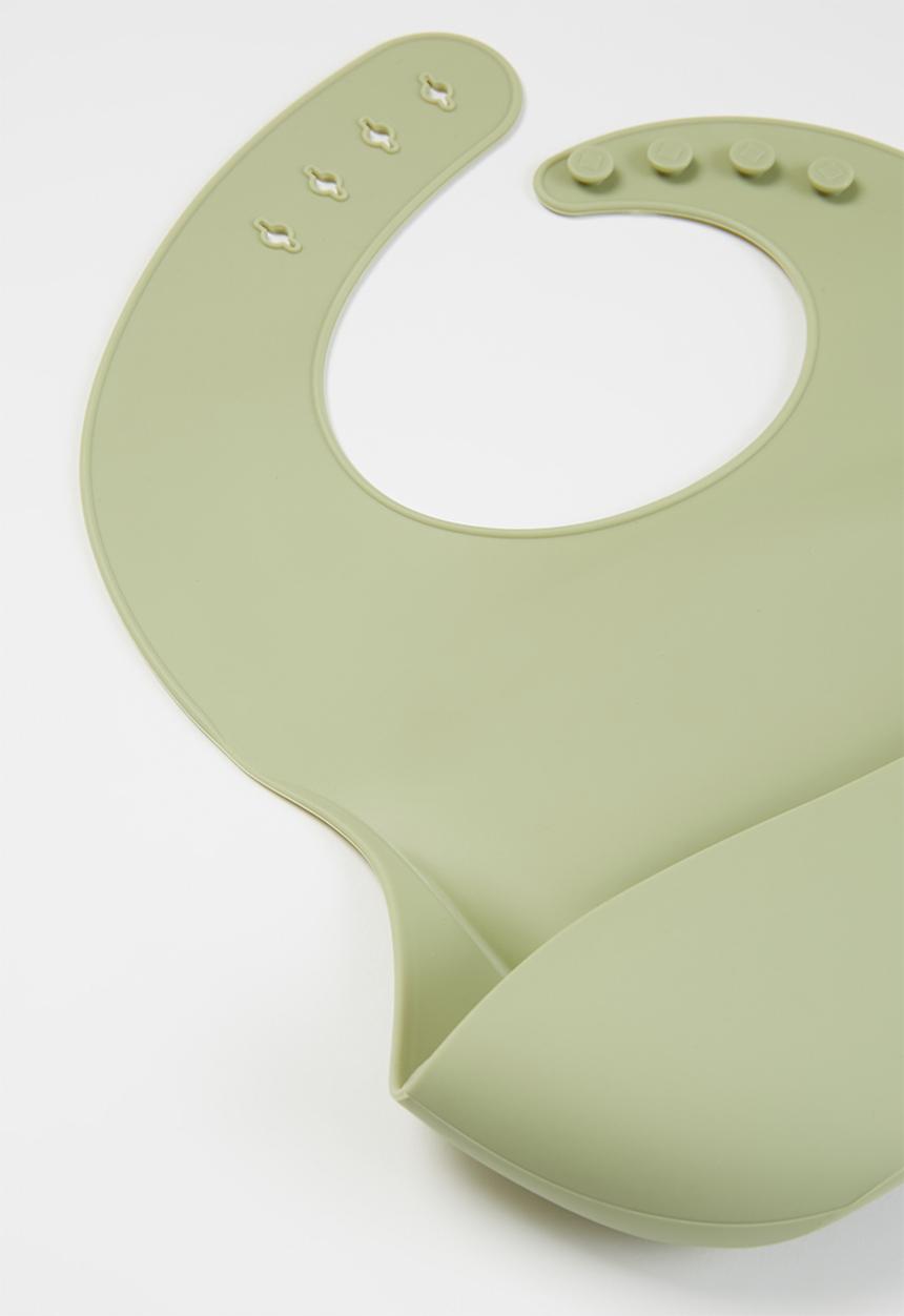 Baby Star - Silicone bib - green