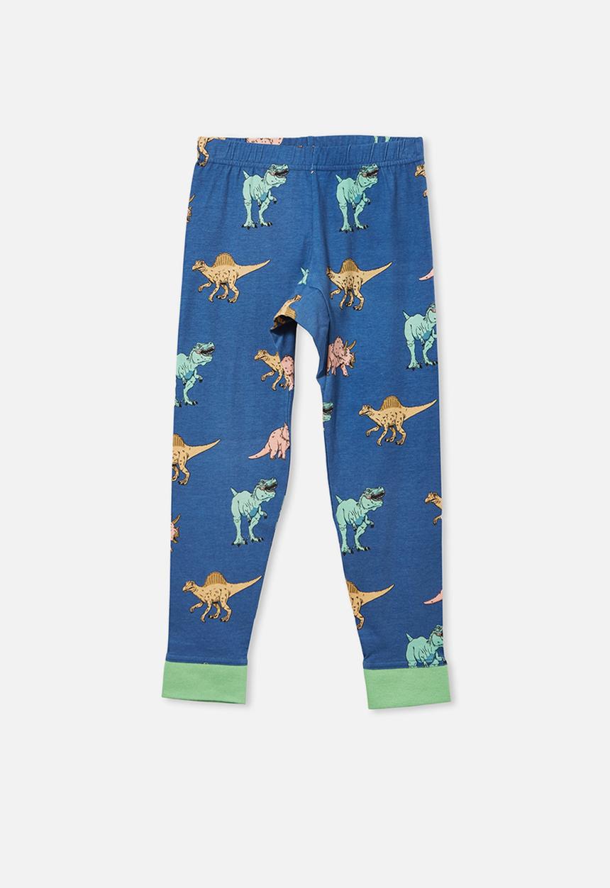 Cotton On - Orlando long sleeve pyjama set - dreaming dinosaur & spearmint