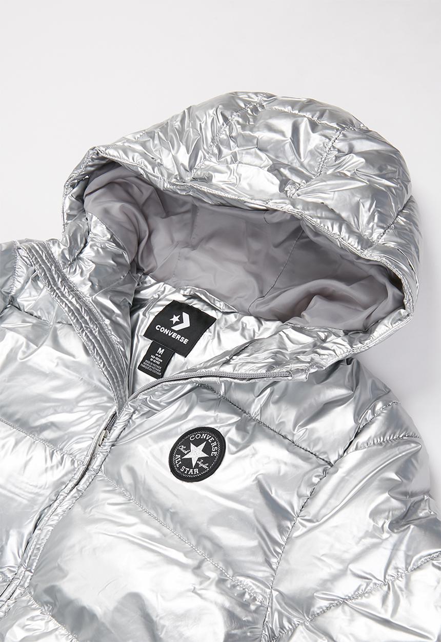 Converse - Cnvg girl's crop puffer - silver