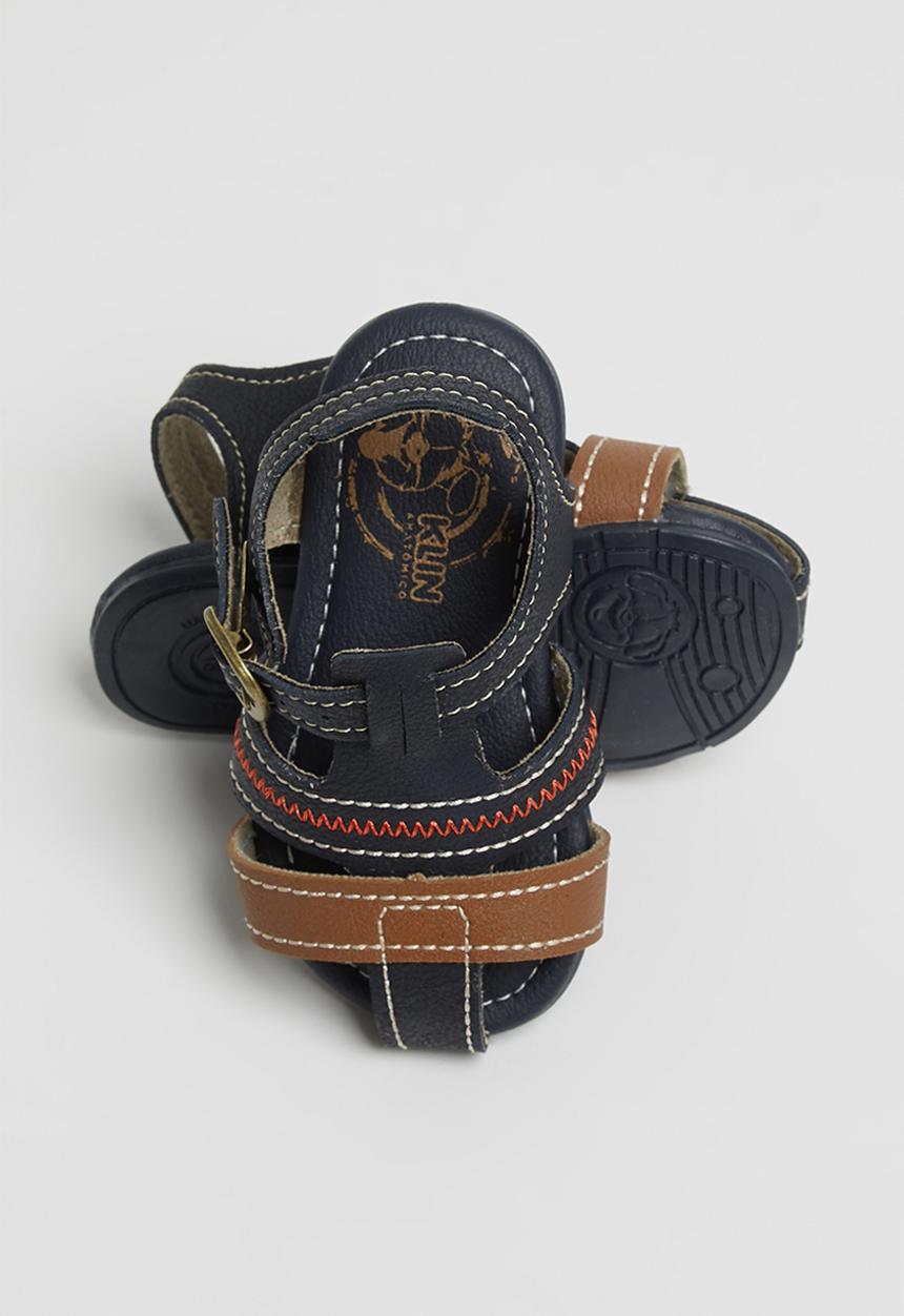 Klin - Cupcake sandal - navy & caramel