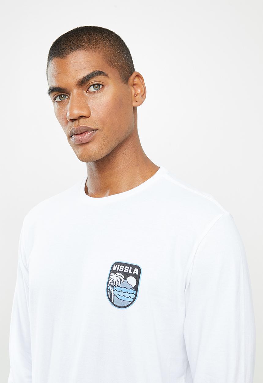 Vissla  - Diamond head long sleeve tee - white
