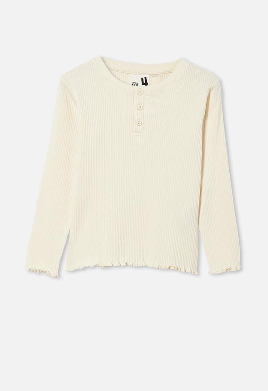 Cotton On - Lucy long sleeve henley - dark vanilla