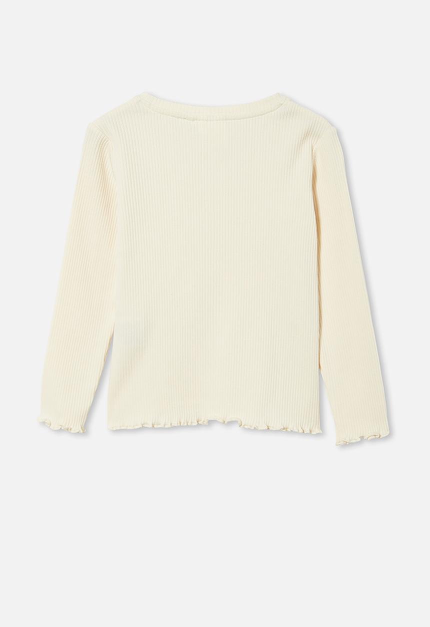Cotton On - Lucy long sleeve henley - dark vanilla