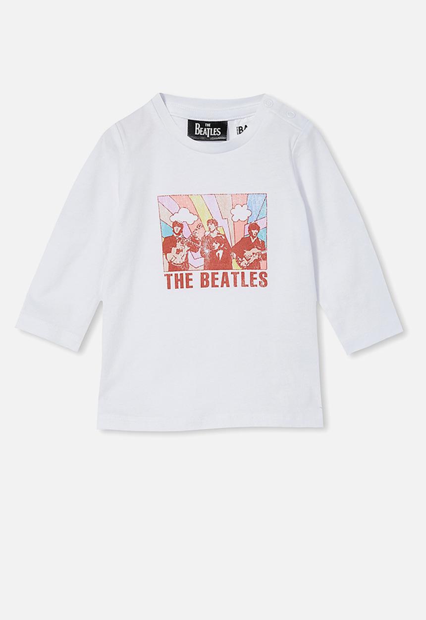 Cotton On - Jamie long sleeve tee-lcn - lcn app white/the beatles rainbow