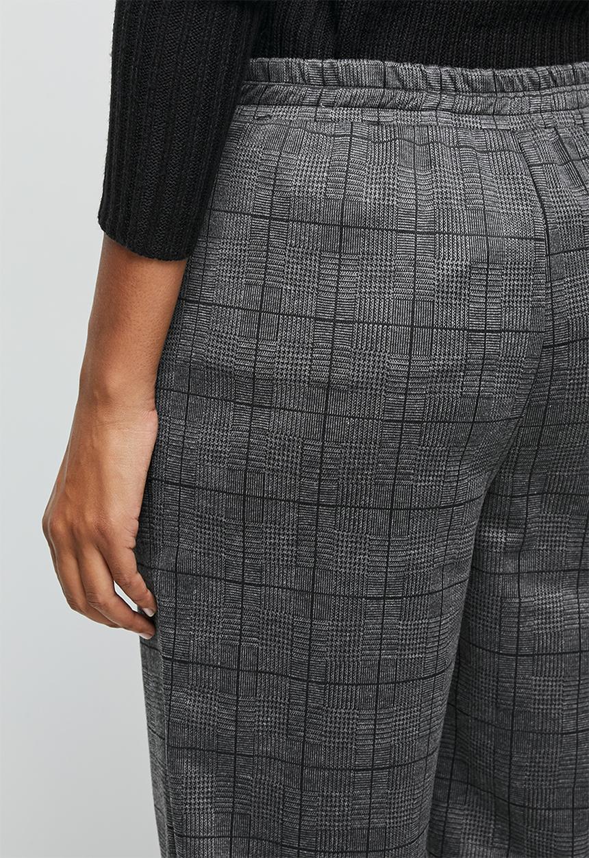 edit - Check woven jogger - grey & black