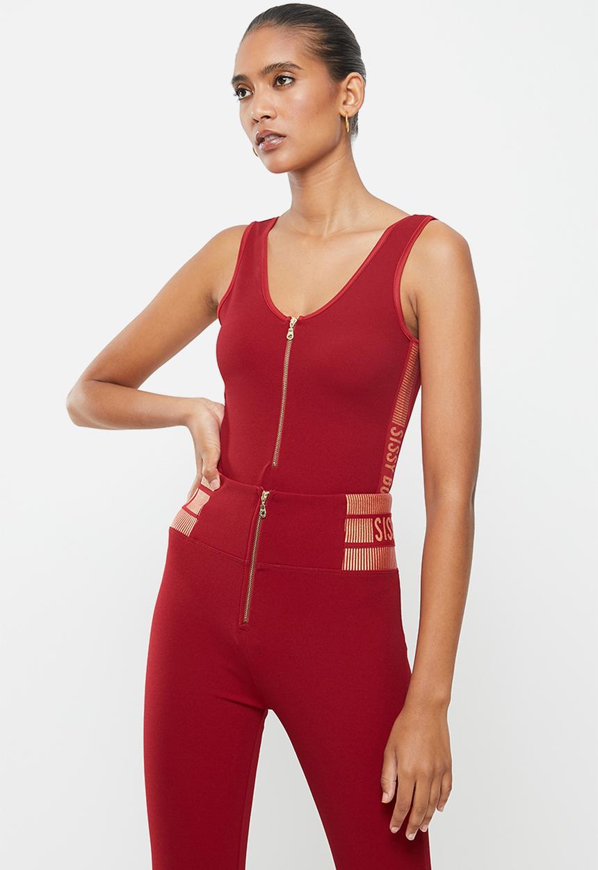 SISSY BOY - Active bodysuit - deep red