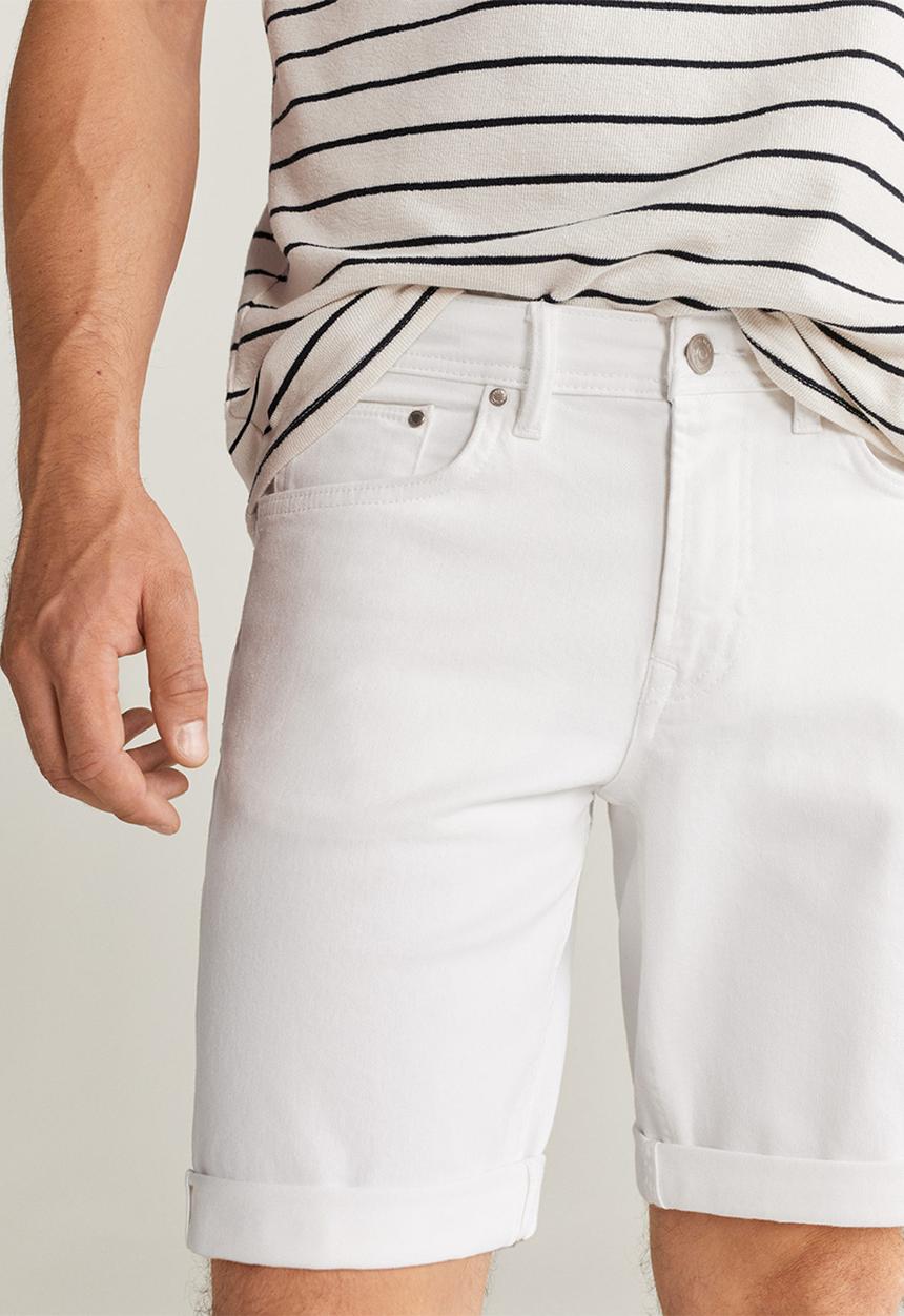 MANGO - Rock bermuda shorts - white