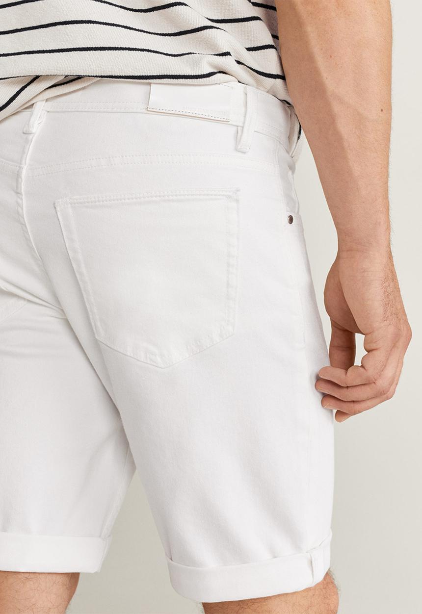 MANGO - Rock bermuda shorts - white