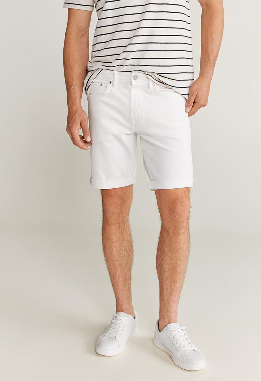 MANGO - Rock bermuda shorts - white