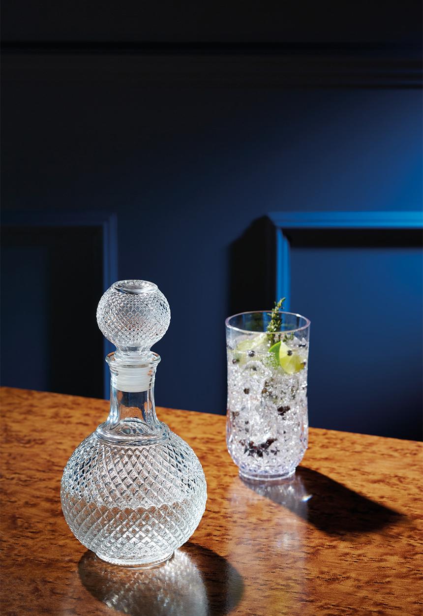 Barcraft - Cut glass effect decanter-Marine