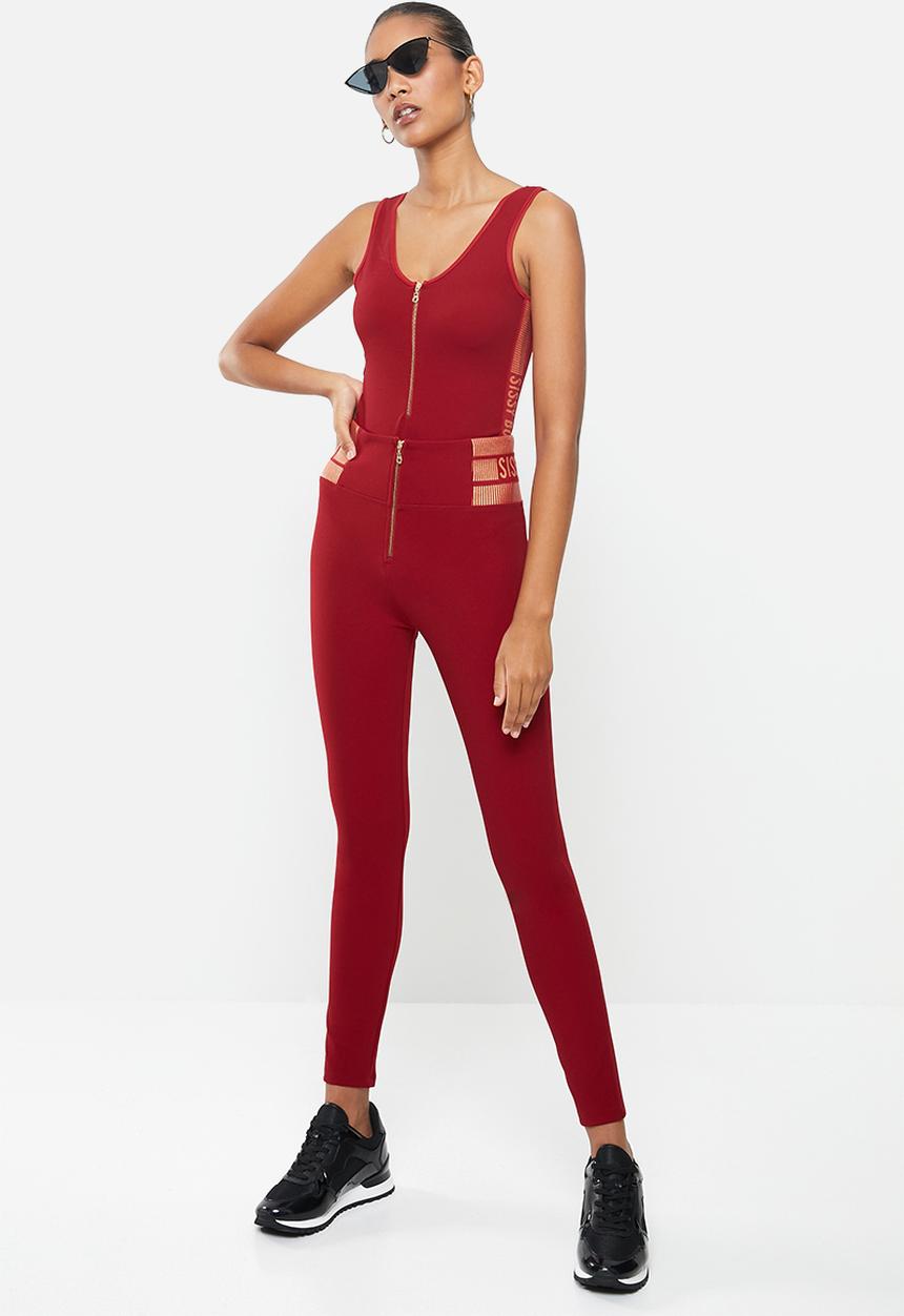 SISSY BOY - Gym pants - deep red
