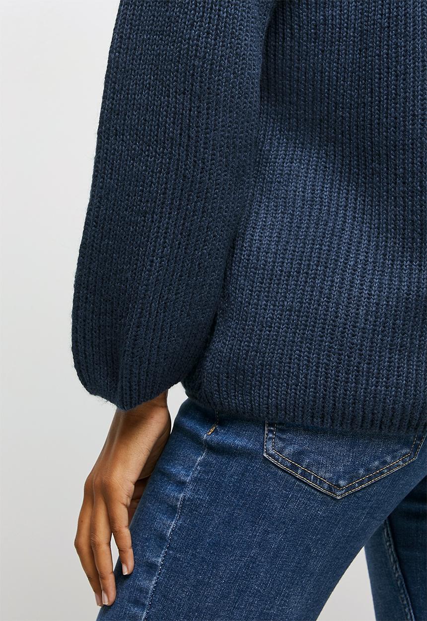 edit - Raglan rib jumper - navy
