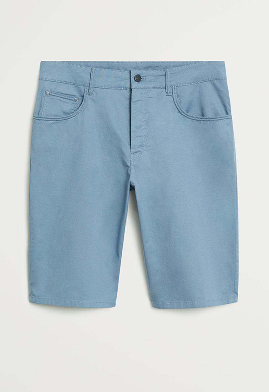 MANGO - Roller bermuda shorts - light blue 