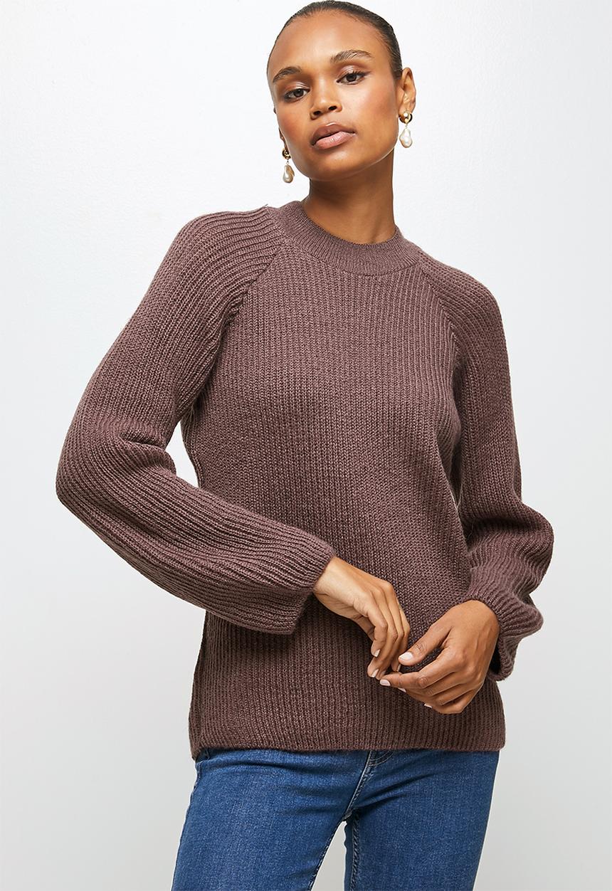 edit - Raglan rib jumper - purple