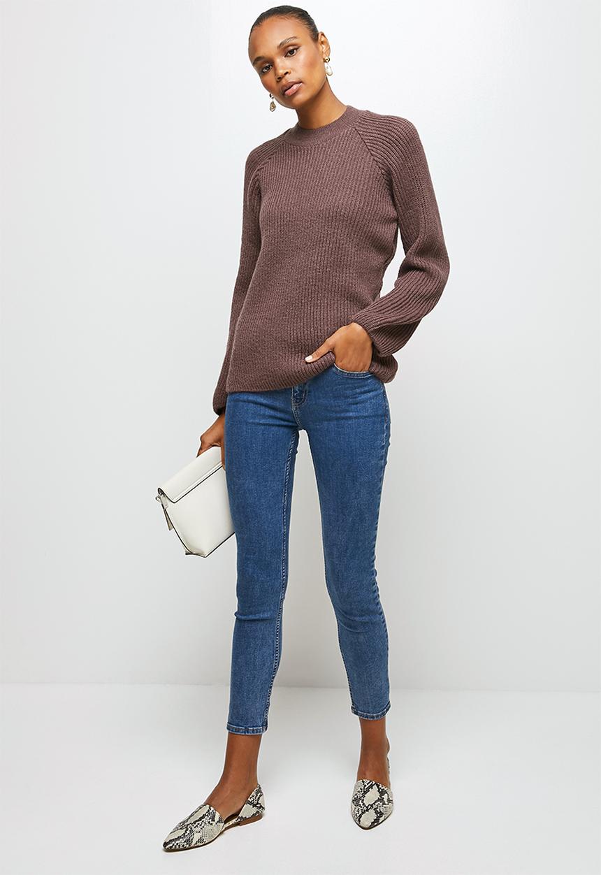 edit - Raglan rib jumper - purple