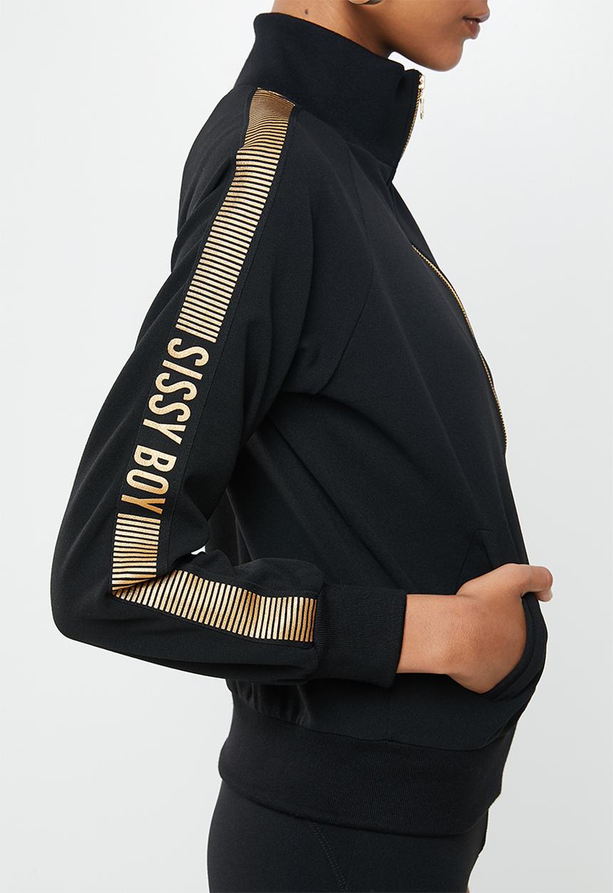 SISSY BOY - Sporty blk-gold jacket - black