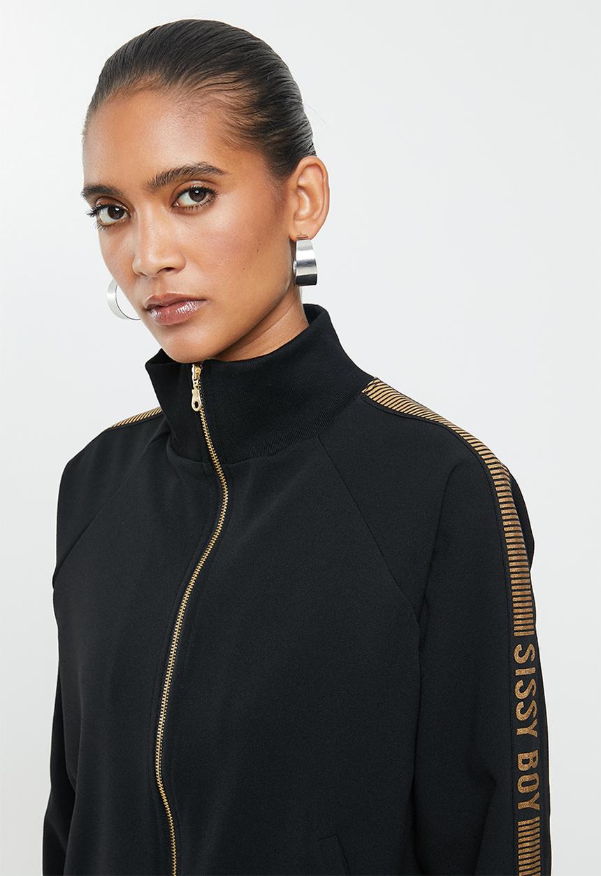 SISSY BOY - Sporty blk-gold jacket - black