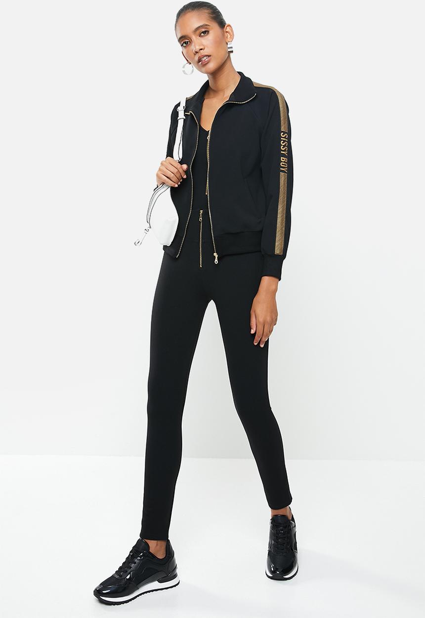 SISSY BOY - Sporty blk-gold jacket - black