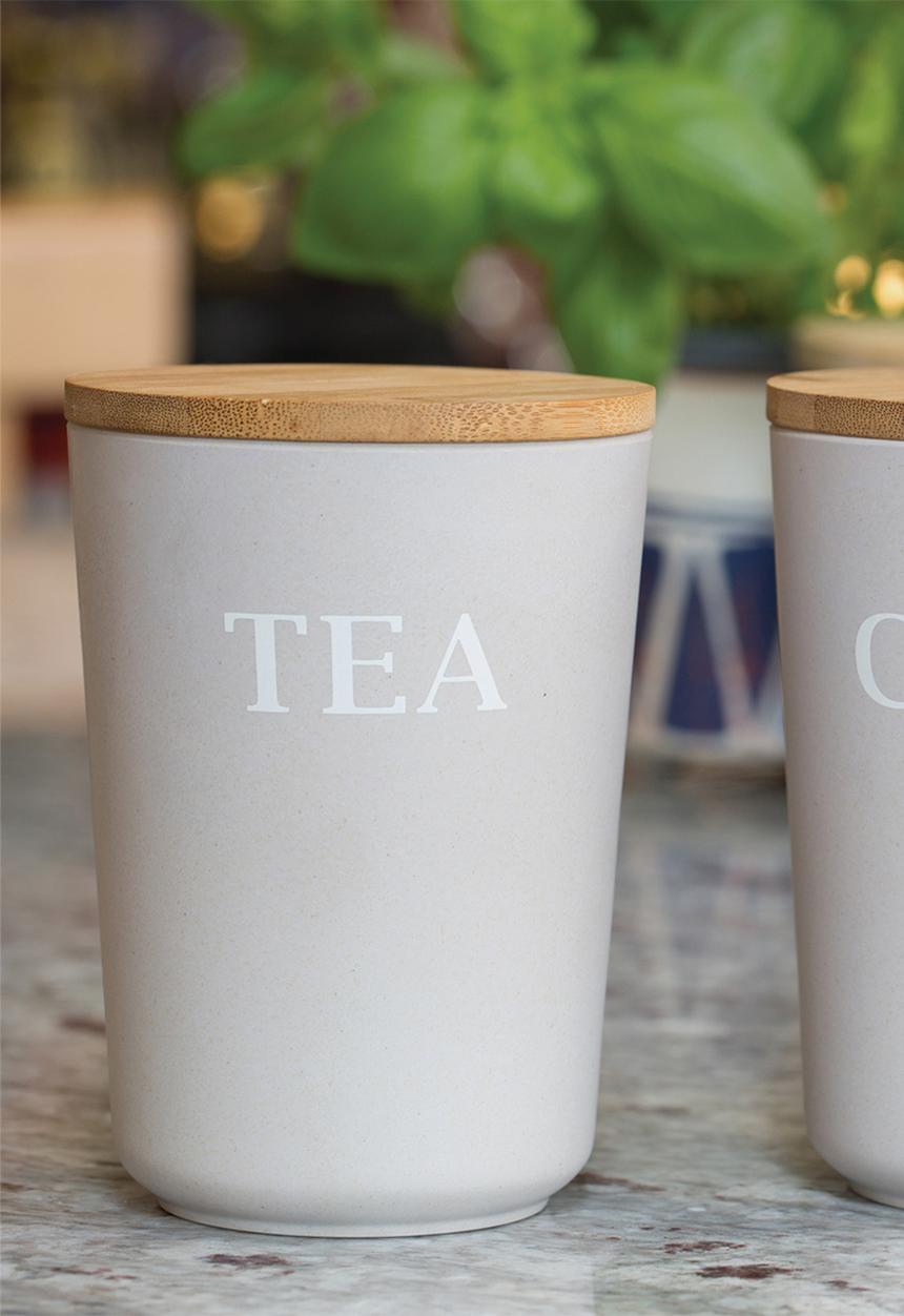 Kitchen Craft - Eco-friendly bamboo fibre storage canisters - tea