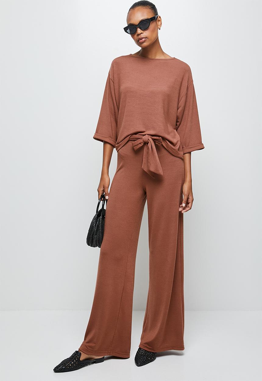 edit - Cosy knit boxy tee -terracotta