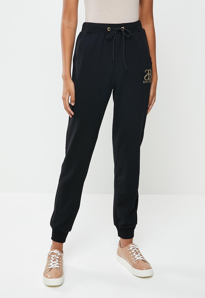 SISSY BOY - Regina: sweatpants with sb logo - black
