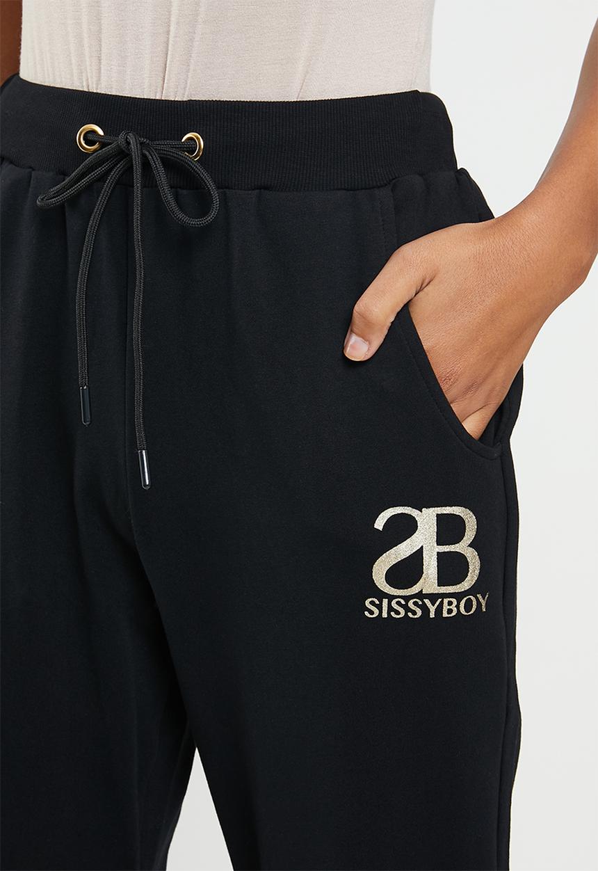 SISSY BOY - Regina: sweatpants with sb logo - black