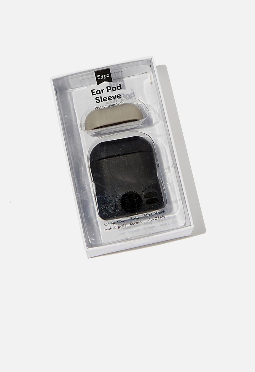 Typo - Ear bud sleeve - black & grey