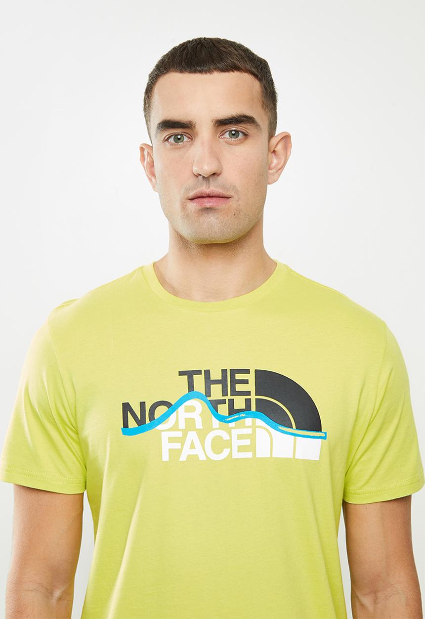 The North Face - Short sleeve mountain line tee - green